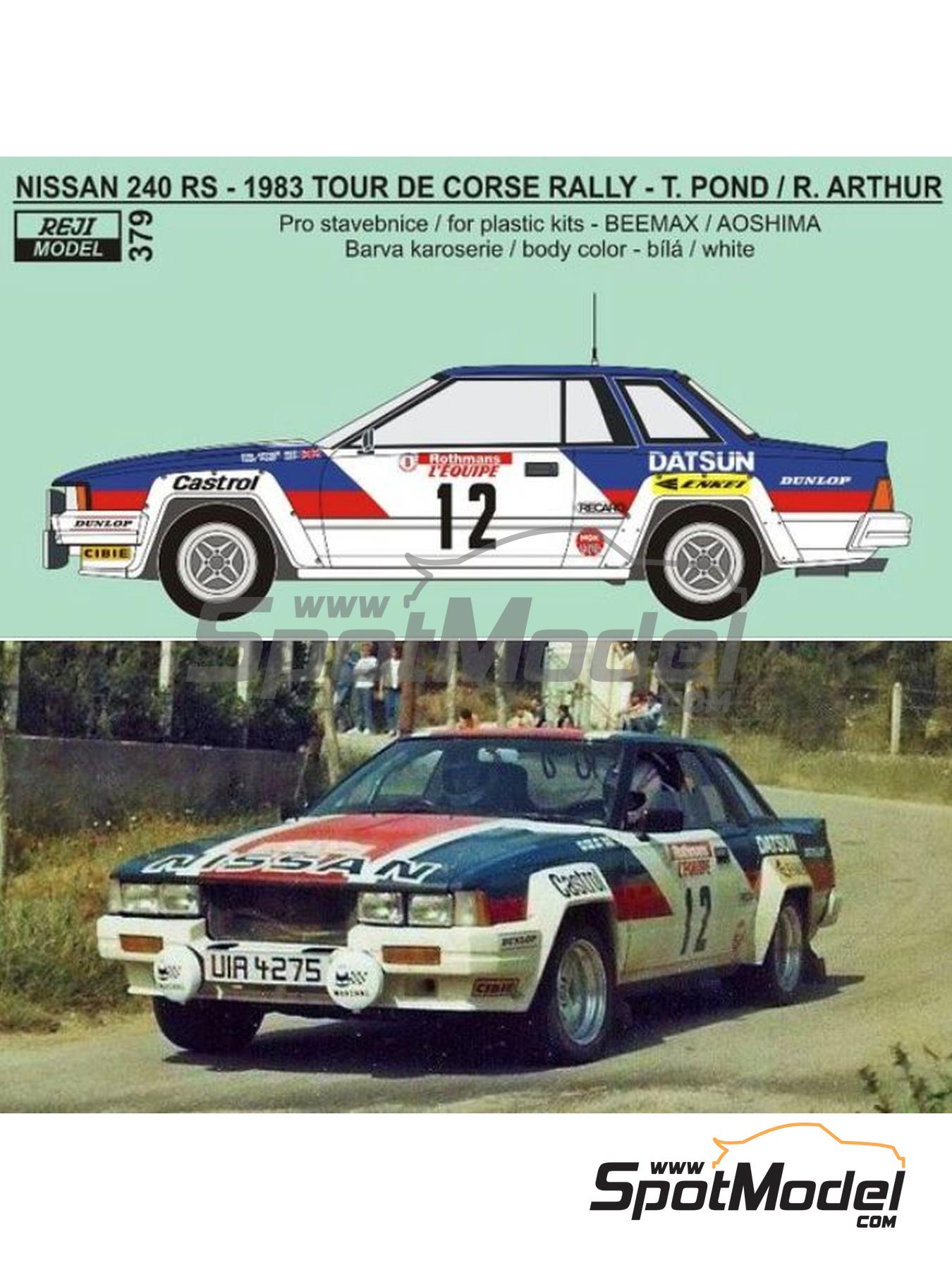 Reji Model 0379: Marking / livery 1/24 scale - Nissan 240RS Nissan